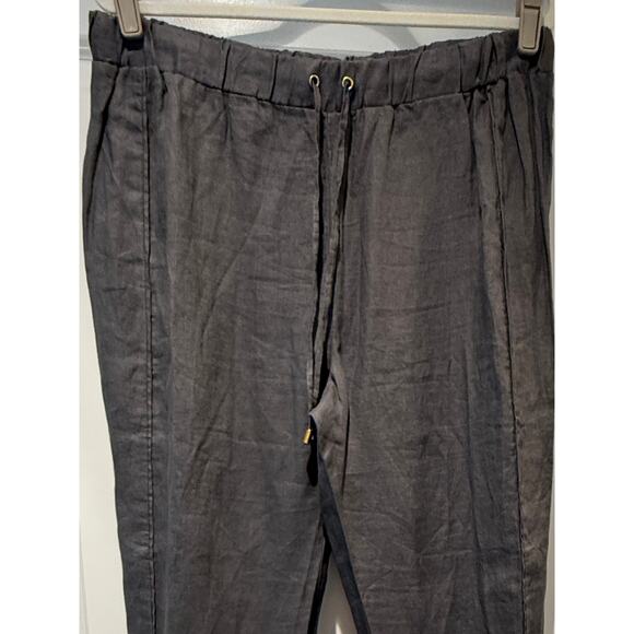 Ellen Tracy Sz L 100% Linen One Wear One Owner  Gray Drawstring | EUC - Picture 1 of 6